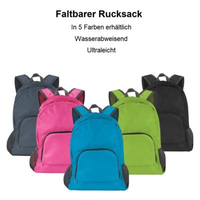 Rucksack faltbar, Sportrucksack, City Bag, Daypack, Reise Rucksack
