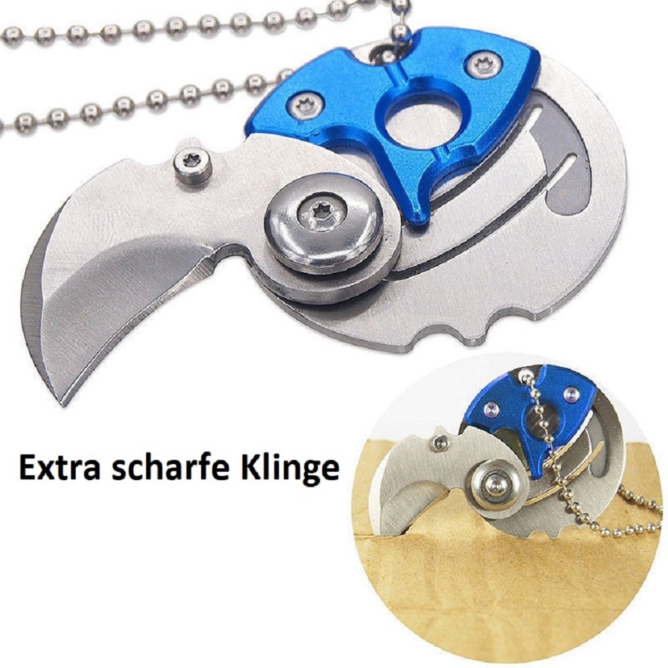 Messer Halskette, Schlüssel Messer Halskette, Taschenmesser