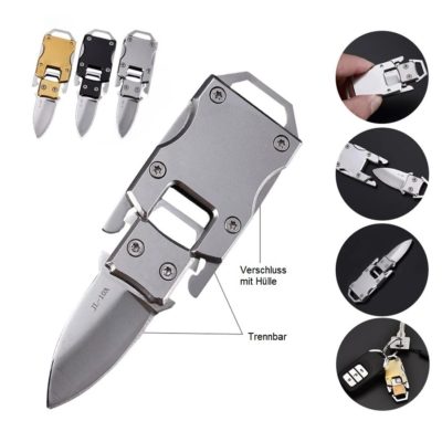 Mini Taschenmesser Gürtelmesser Outdoor Camping Schlüsselanhänger Messer EDC