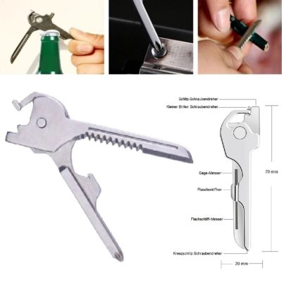 Schlüssel Messer 6 in 1 EDC-Tool, Taschenmesser...