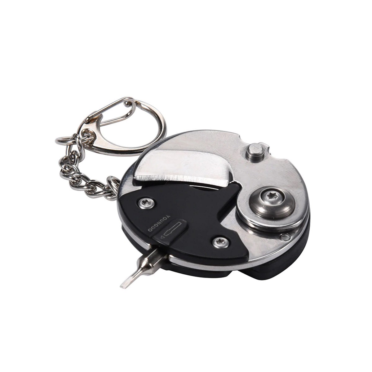 2 Schlüssel Edelstahl Schlüsselbund Taschenschraubendreher Werkzeug Set EDC RSS5 