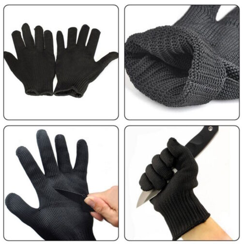Schnittfeste Handschuhe vier Bilder zur Nutzung