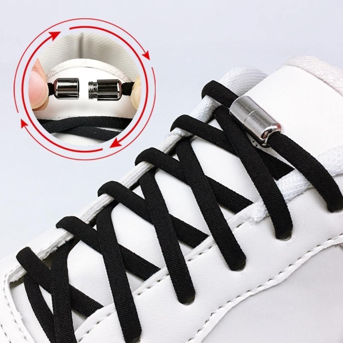 Schnürsenkel elastisch ohne Binden Schnellverschluss für jeden Schuh Neu 