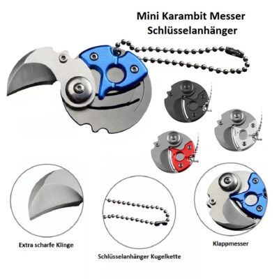 Mini Karambit Messer Schlüsselanhänger Klappmesser Taschenmesser
