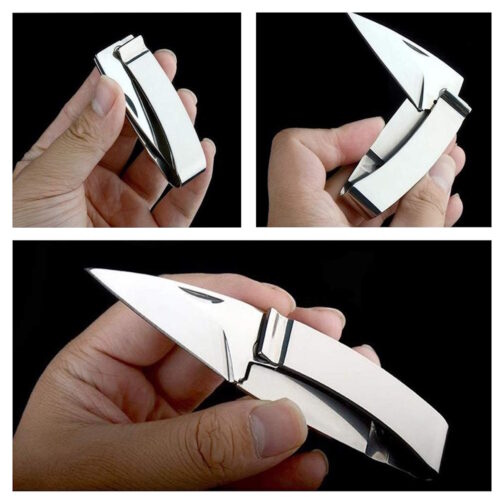 EDC Taschenmesser mit Clip in der Hand